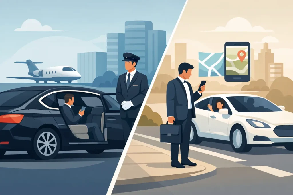 Chauffeur Versus Rideshare for Executives